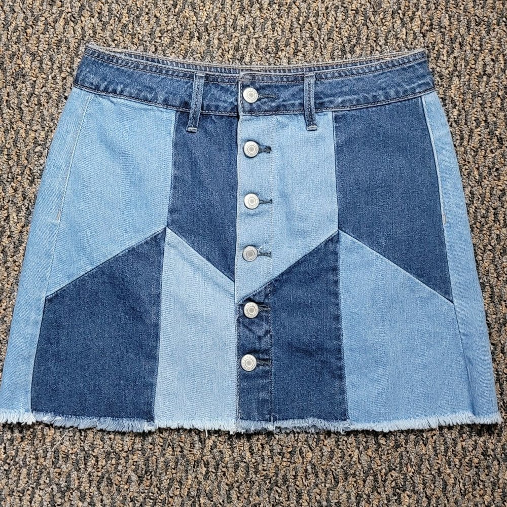 American Eagle Outfitters Patchwork Denim Mini Sk… - image 7